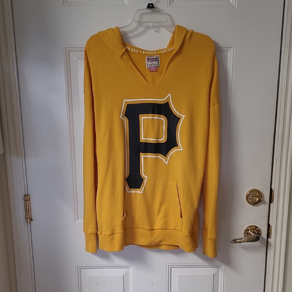 Victoria's Secret Yellow Sweater with Black Lettering
